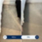 Before and after carpet cleaning Utah in a bedroom.