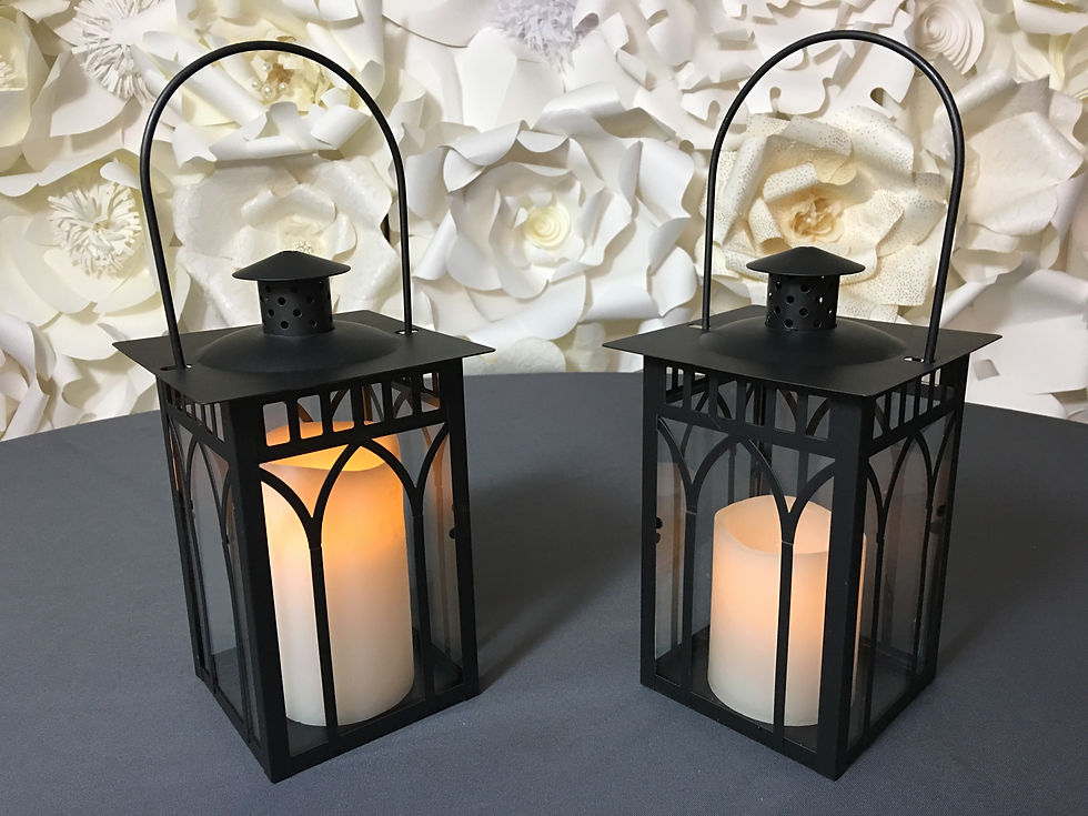 Black Metal Lantern | Spruce St. Rentals | Wedding Décor Rentals | Shelbyville, IL