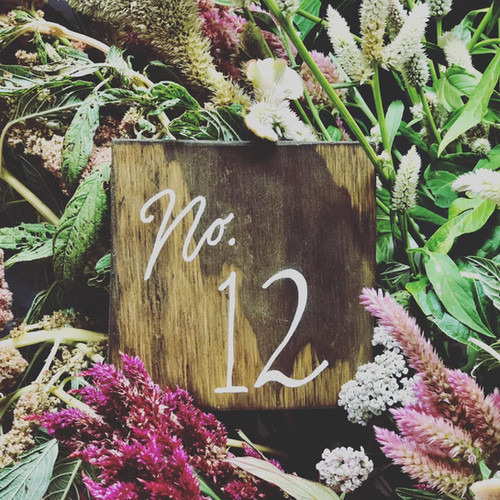 Wooden Hand Painted Table Numbers Spruce St Rentals