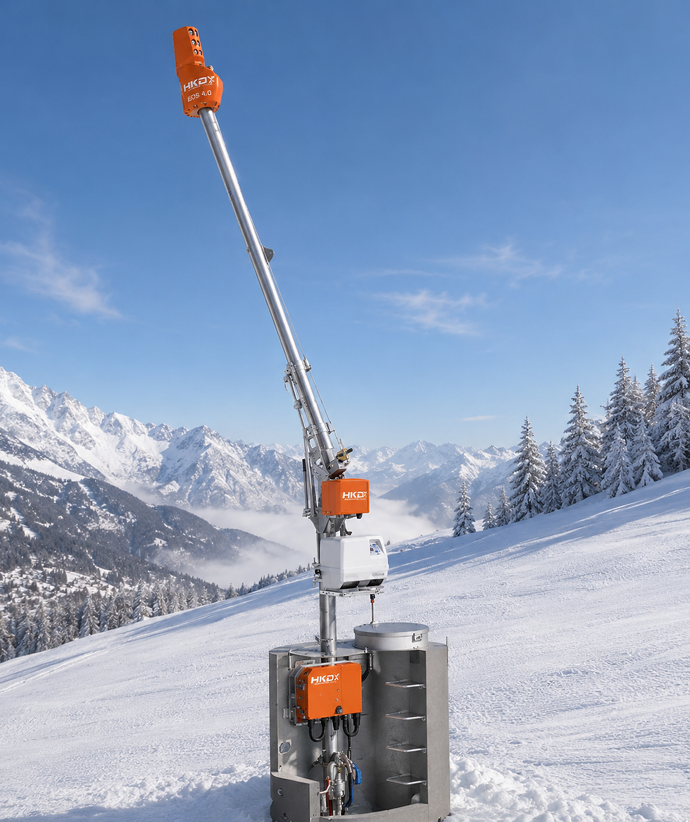 HKD EOS 4.0 snowmaking tower.