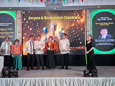 RC San Fernado La Union's Rtn. Lexus Jed Castañeda Named PRMFI's Best Club News Writer of the Year