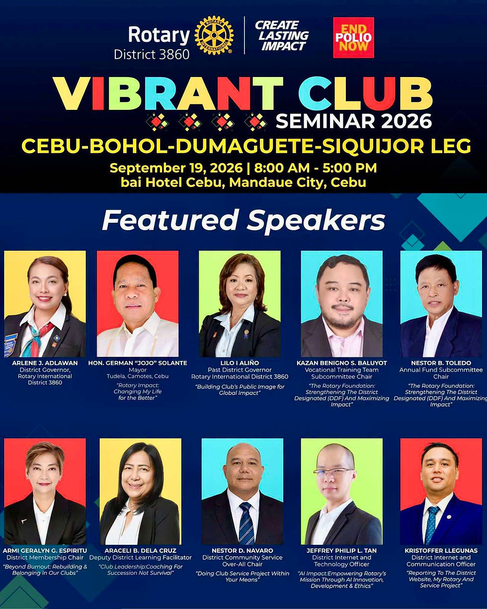RC Cebu Port Centre at the RI District 3860 Vibrant Club Seminar 2026