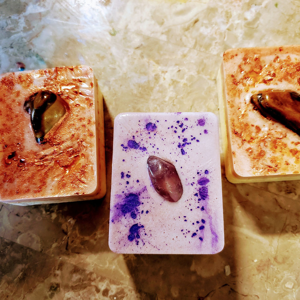 Tiger Eye Genuine Stone Infused Soap