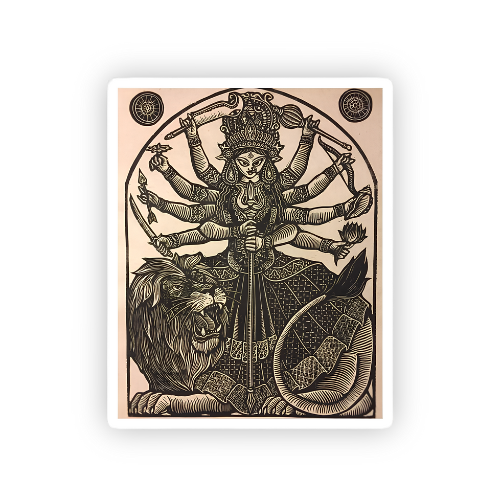 goddess durga sticker