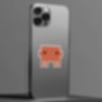 Cute coding monster programmer sticker on mobile