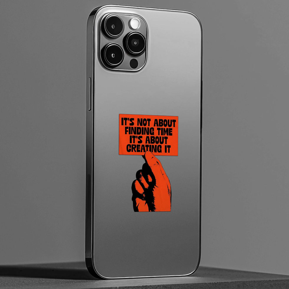 RED STICKER ON MOBILE