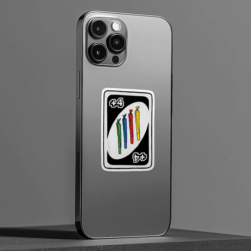 draw four joints sticker on mobile