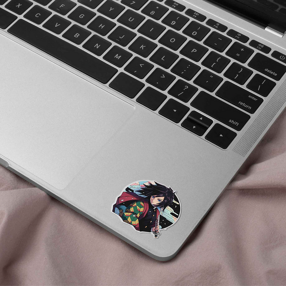 Thumbnail: demon slayer sticker on laptop