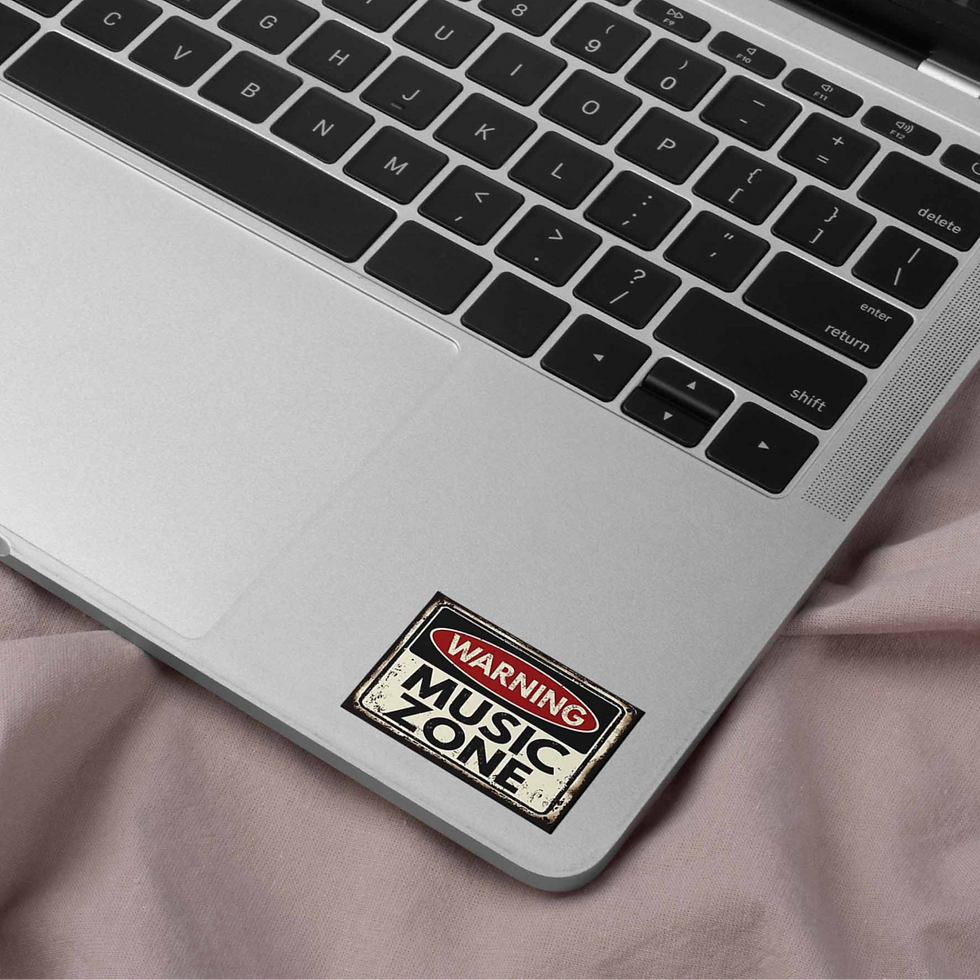 Thumbnail: Vintage Warning Music Zone sticker
