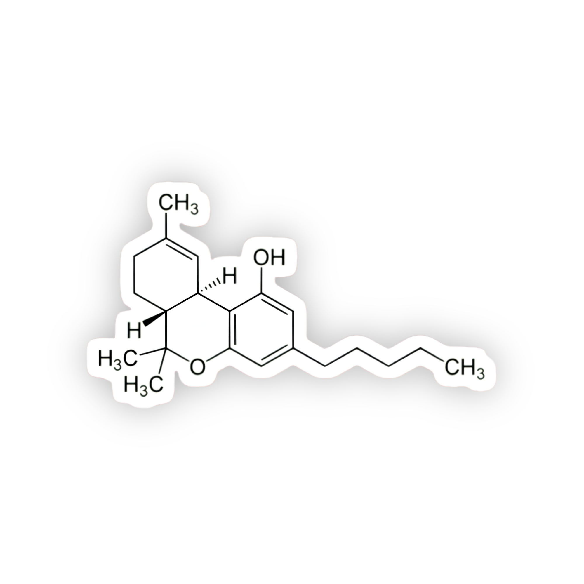thc molecule sticker