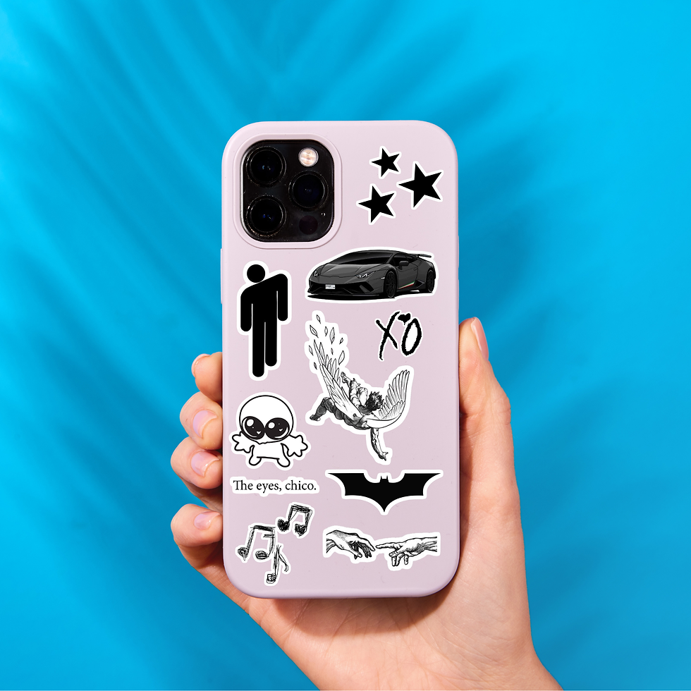 Thumbnail: Shop Sticker Fever B&W Aesthetic Mini Sticker Sheet Pack of 20. Premium waterproof vinyl stickers for laptops, phones, journa