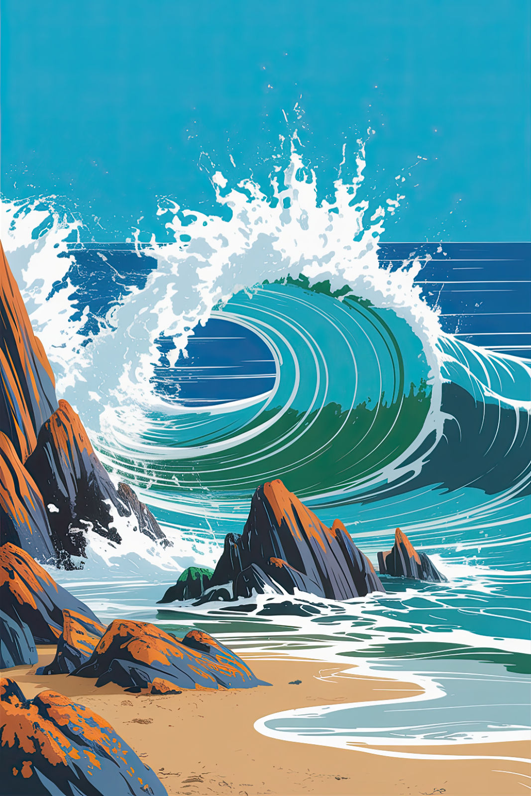 Cyan Break – Art Print