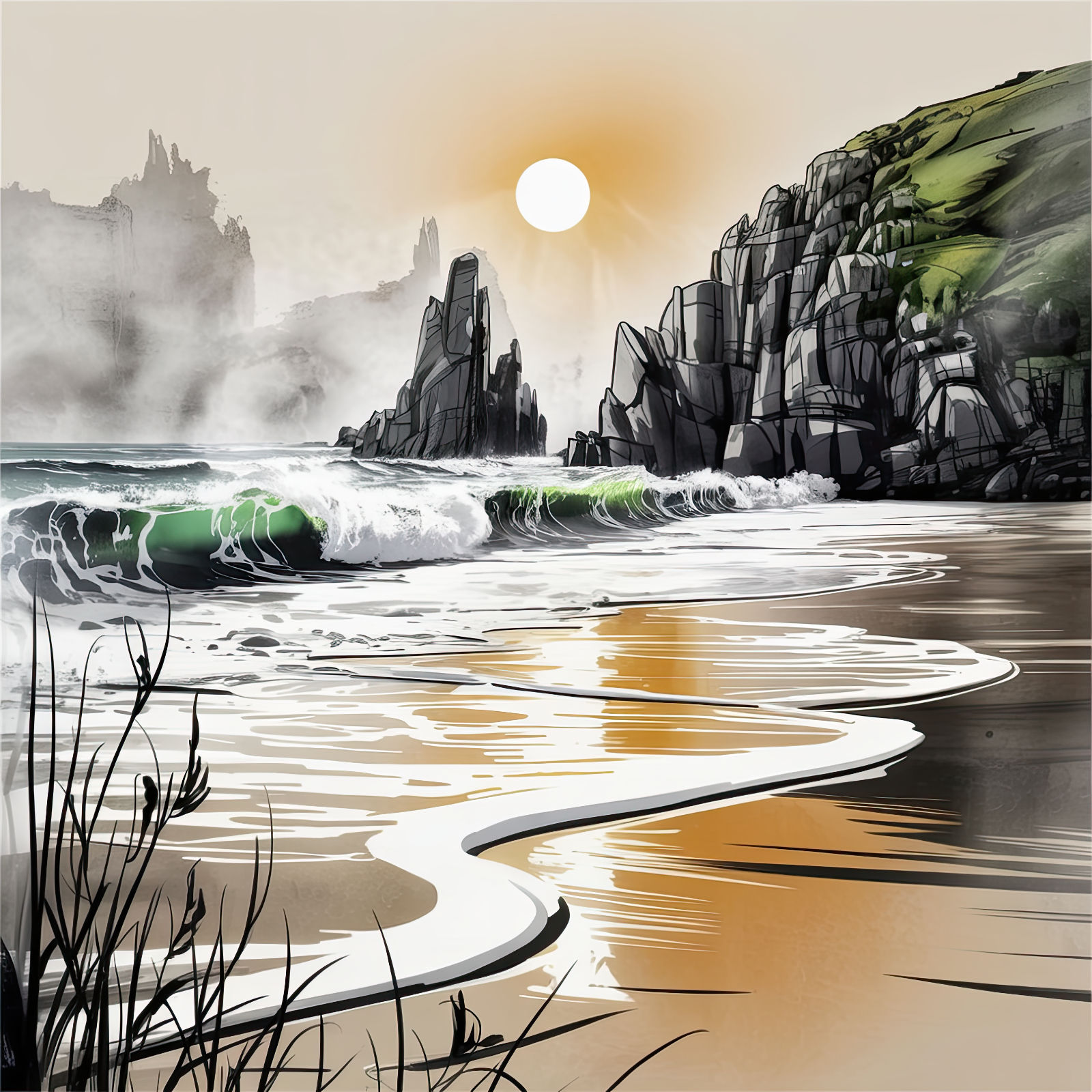 Sunspill Marsh – Art Print