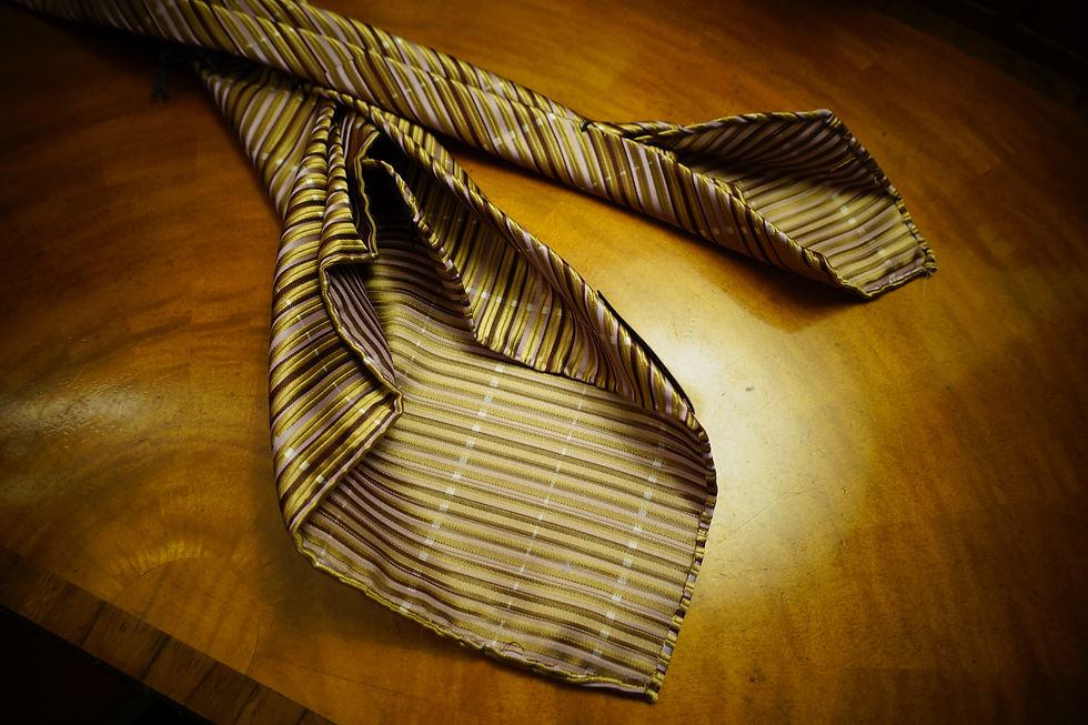 サムネイル： 100％ SILK Jacquard Stripe 7fold tie Mod MIMI 100%シルクストライプセッテピエゲ