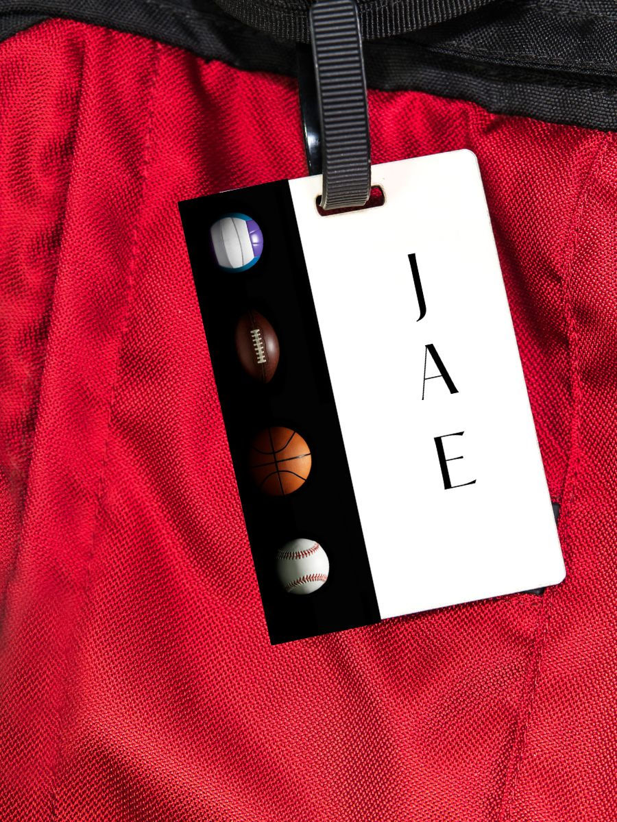 Thumbnail: Personalized Bag Tag - Custom Name Luggage Tag for Travel, Kids Backpacks, Gym