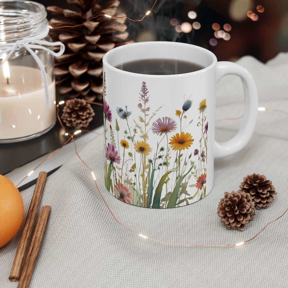 Thumbnail: Floral Symphony: Exquisite Ceramic Mug | Ceramic Mug, (11oz, 15oz)