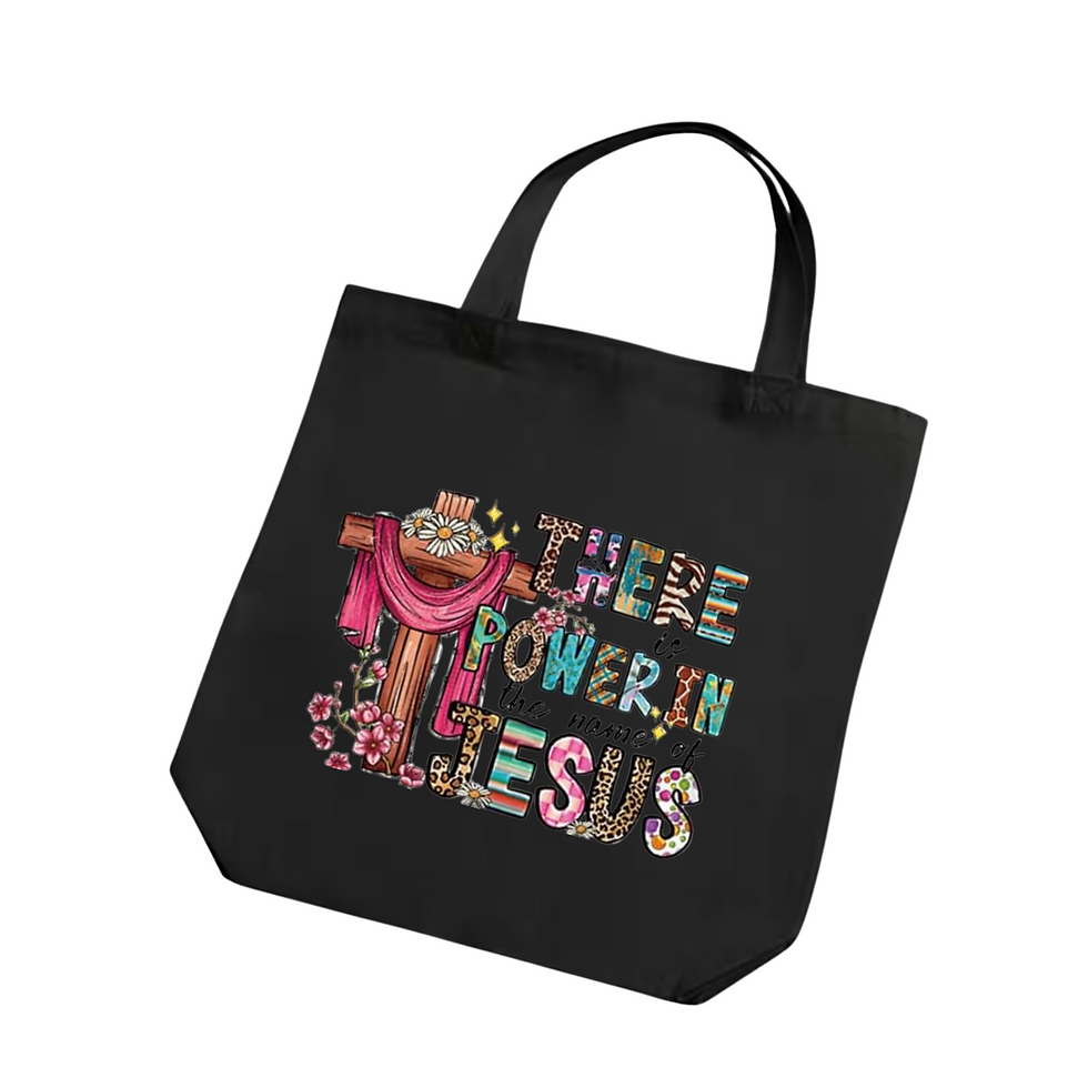 Thumbnail: "Power in the Name of Jesus" Tote Bag