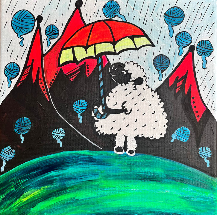 Gertie the Merino is Surprised by the Sudden Haul