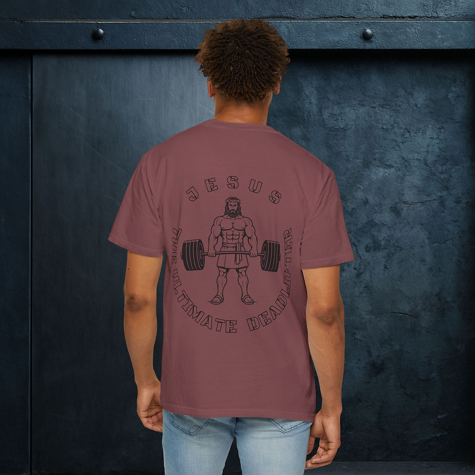 Thumbnail: Forged By God Tee - Jesus The Ultimate Deadlifter