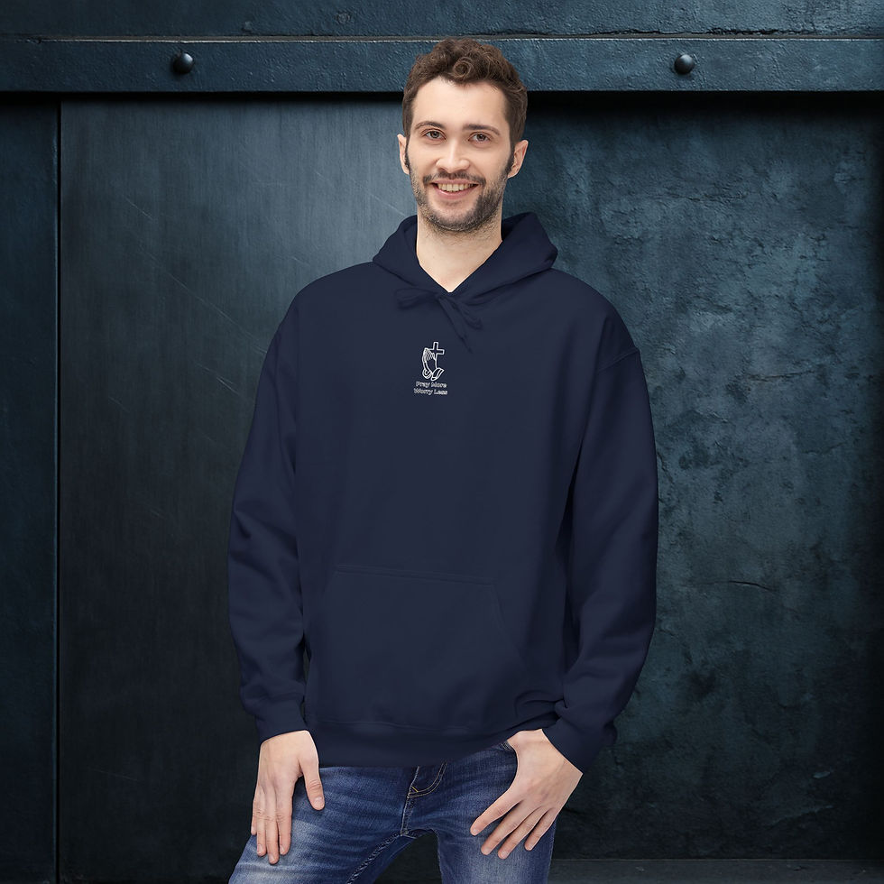 Thumbnail: Forged by God Hoodie – Pray More Worry Less
