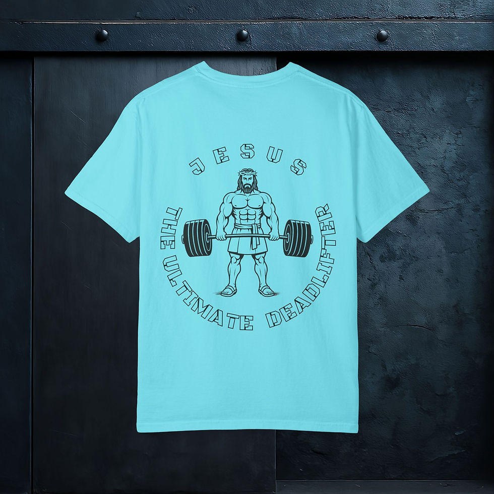 Thumbnail: Forged By God Tee - Jesus The Ultimate Deadlifter