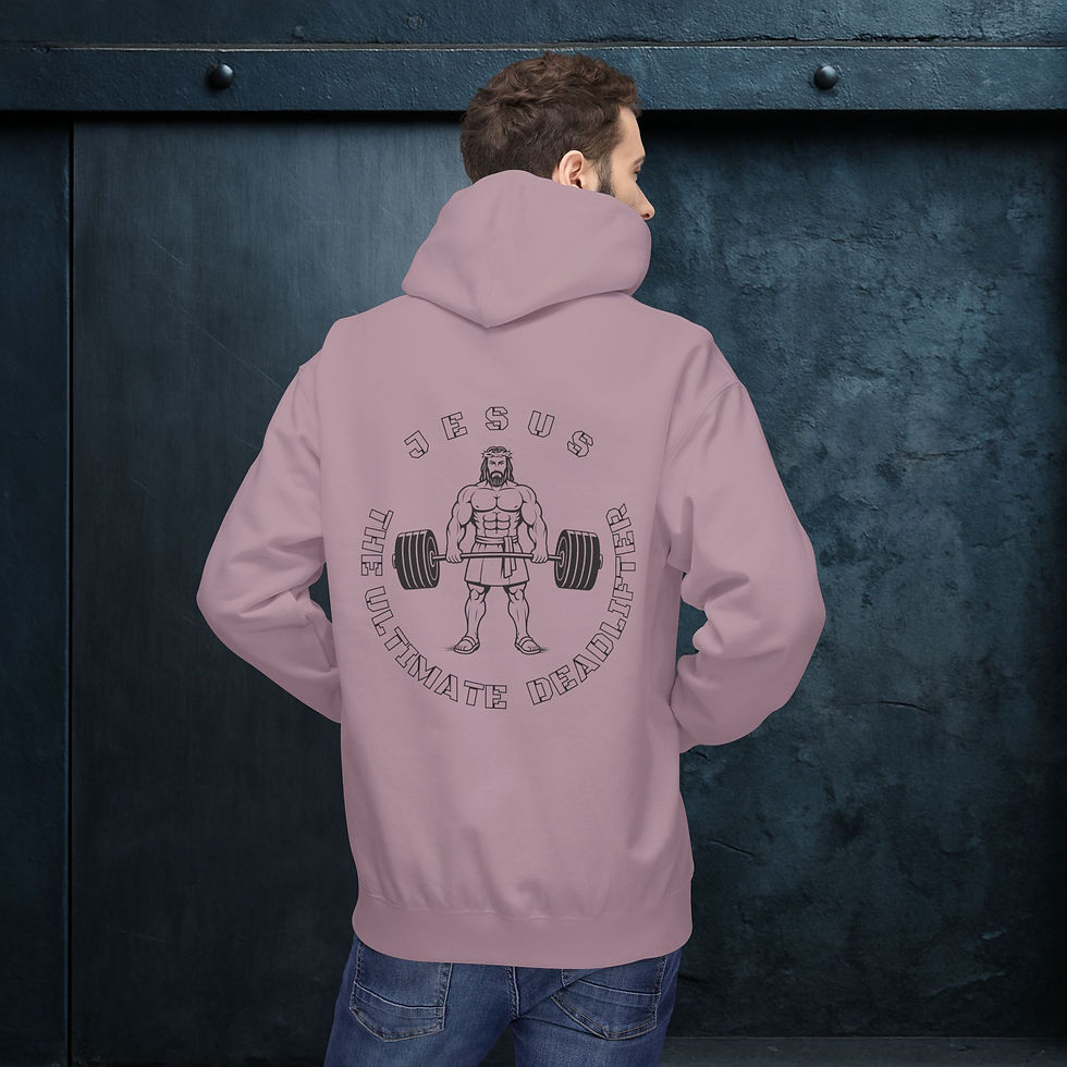 Thumbnail: Forged By God Hoodie - Jesus The Ultimate Deadlifter
