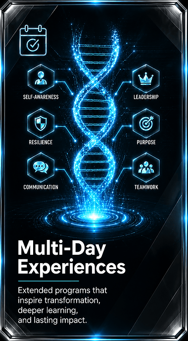Premium DNA hologram experience featured in TMoore Motivation's immersive assembly production