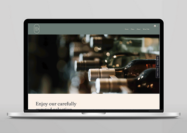 Website design for D'Arcy's Wine Bar