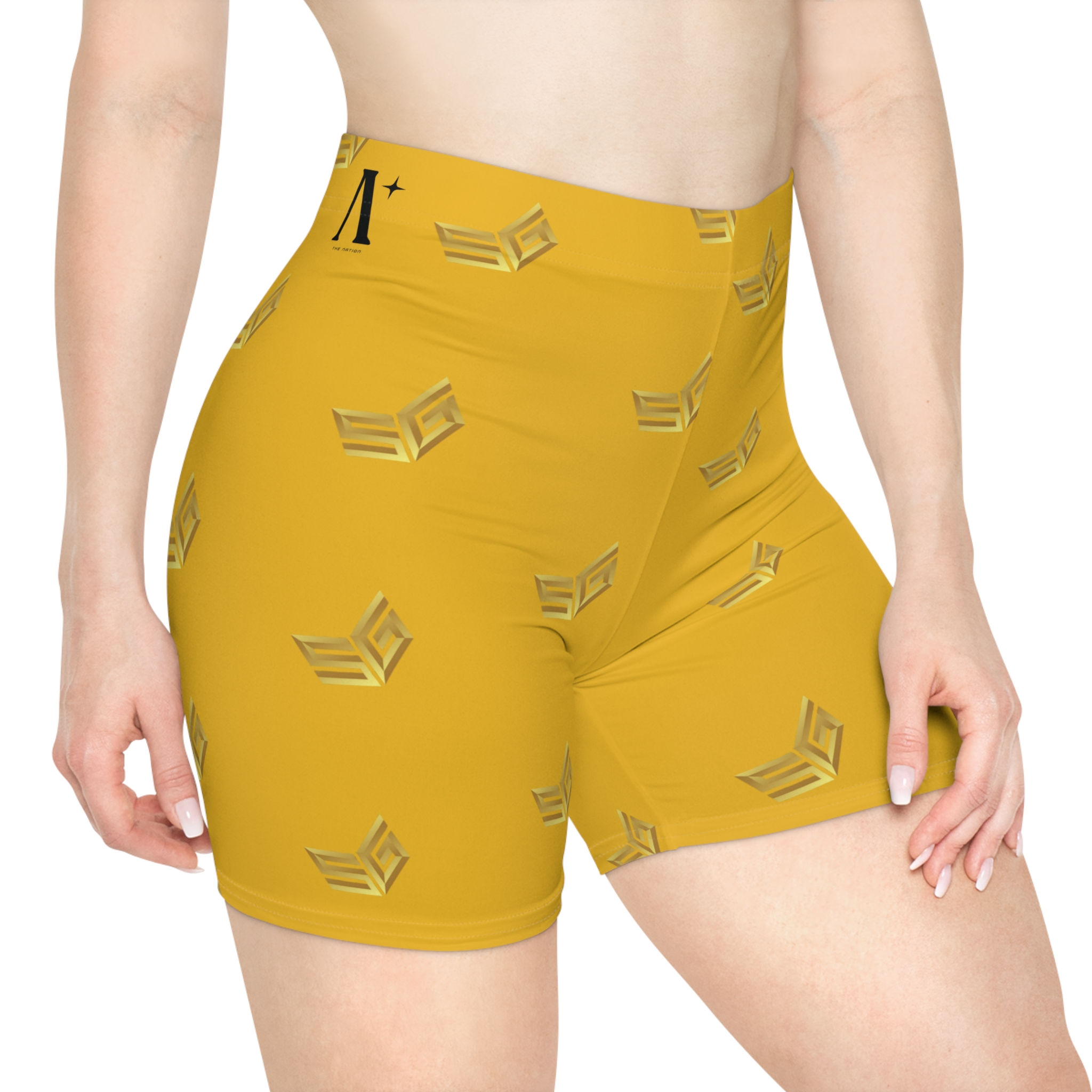 The Nation "Back To Angel Grove" Yellow Women's Biker Shorts