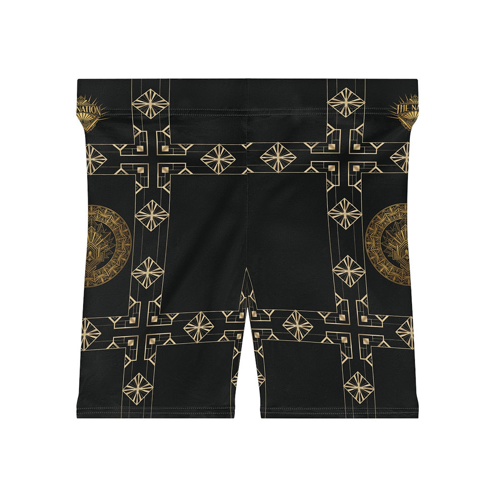 Thumbnail: The Nation "Jazz Of Dreams" Black Women's Biker Shorts
