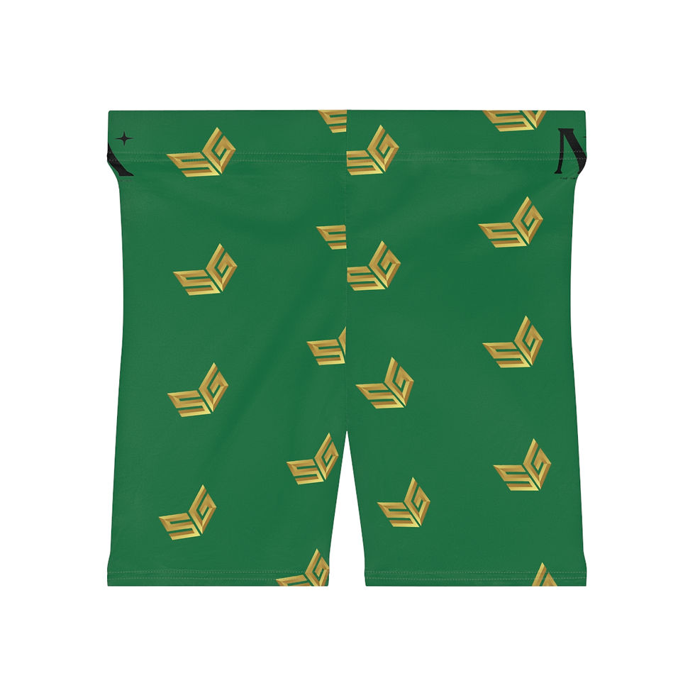 Thumbnail: The Nation "Back To Angel Grove" Green Women's Biker Shorts