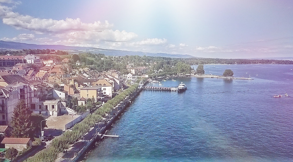 Bord du lac quartier de Rive, Nyon