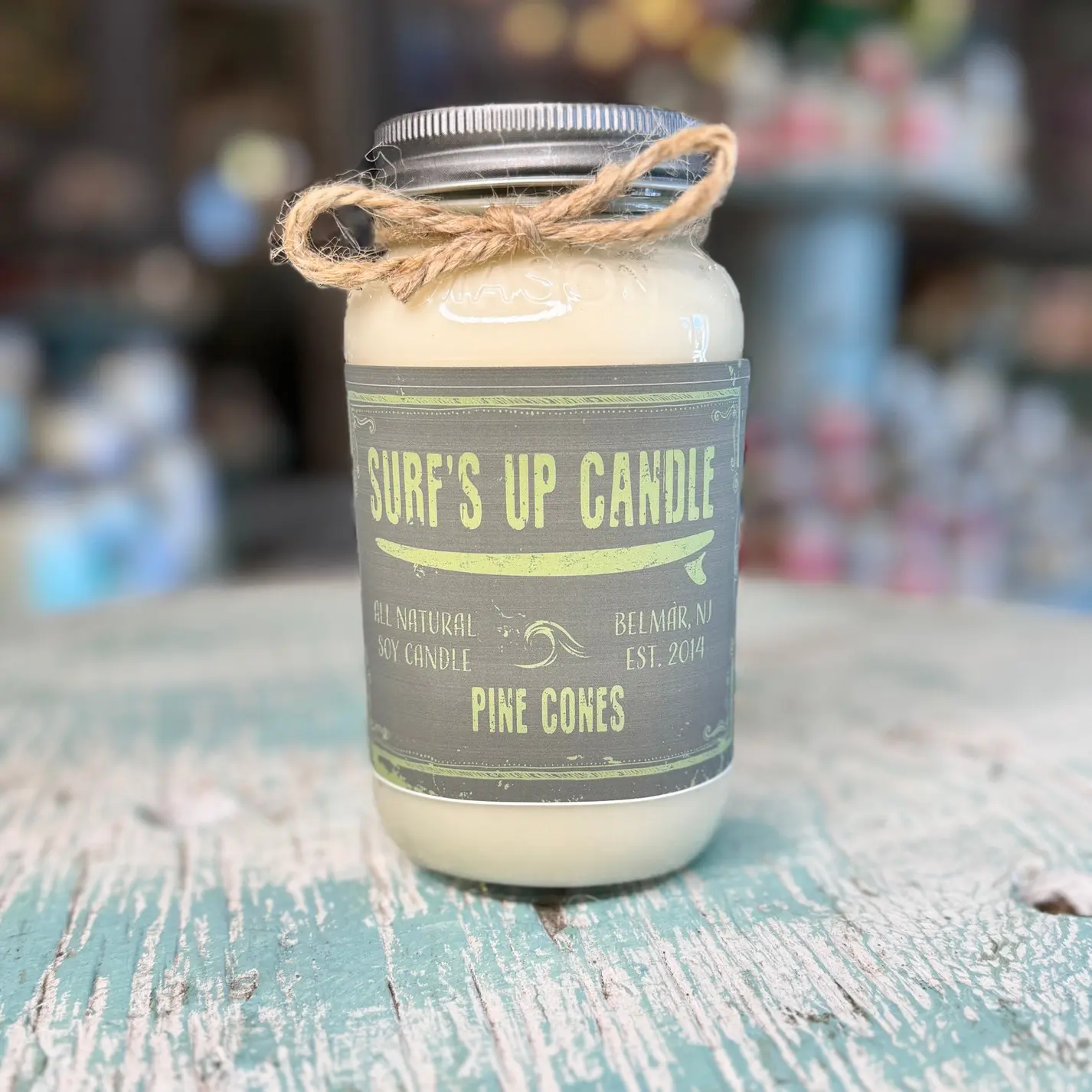 Pine Cone Surfs Up Candle