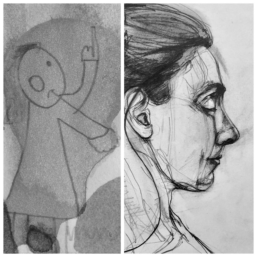 before after drawing