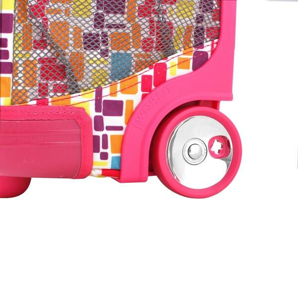 Thumbnail: Jworld Sunrise Rolling Backpack Squares Neon