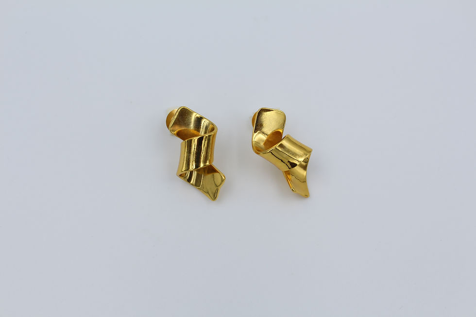Thumbnail: Minimalist ballet-inspired earrings featuring delicate, ribbon-like curves — elegant, dainty jewelry evoking ballerina grace and lightweight movement, perfect for everyday chic or feminine fashion trends