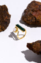 Onyx and Moonstone Ring