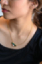 Onyx and Moonstone pendant