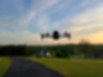 Drone flying above houses SkyBorne Drone Solutions Commercial Drone Services Mid-Atlantic