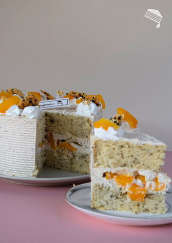 Earl Grey-Peaches Chiffon Cake | Cakeinspiraton SG