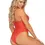 Thumbnail: Strappy Rose Lace Teddy - S/m - Red