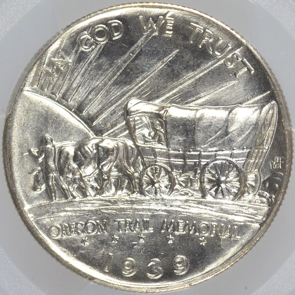 Thumbnail: 1939-S OREGON COMMEMORATIVE HALF DOLLAR PCGS MS66+ BLAST WHITE GEM