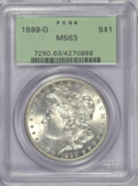 1899-O MORGAN SILVER DOLLAR PCGS MS63 OGH WHITE BU