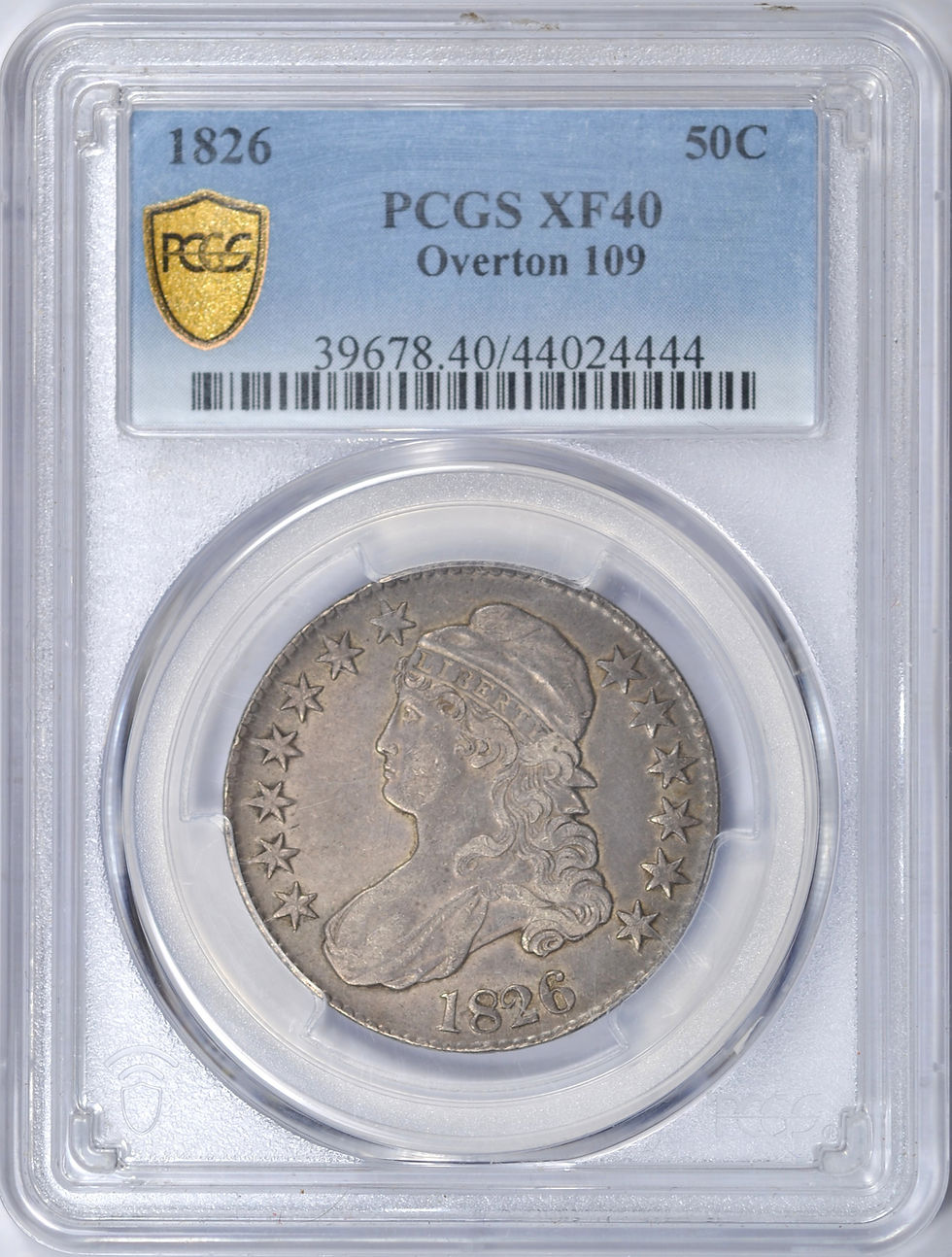 Thumbnail: 1826 CAPPED BUST HALF DOLLAR PCGS XF40 O-109 R1 SUPER ORIGINAL