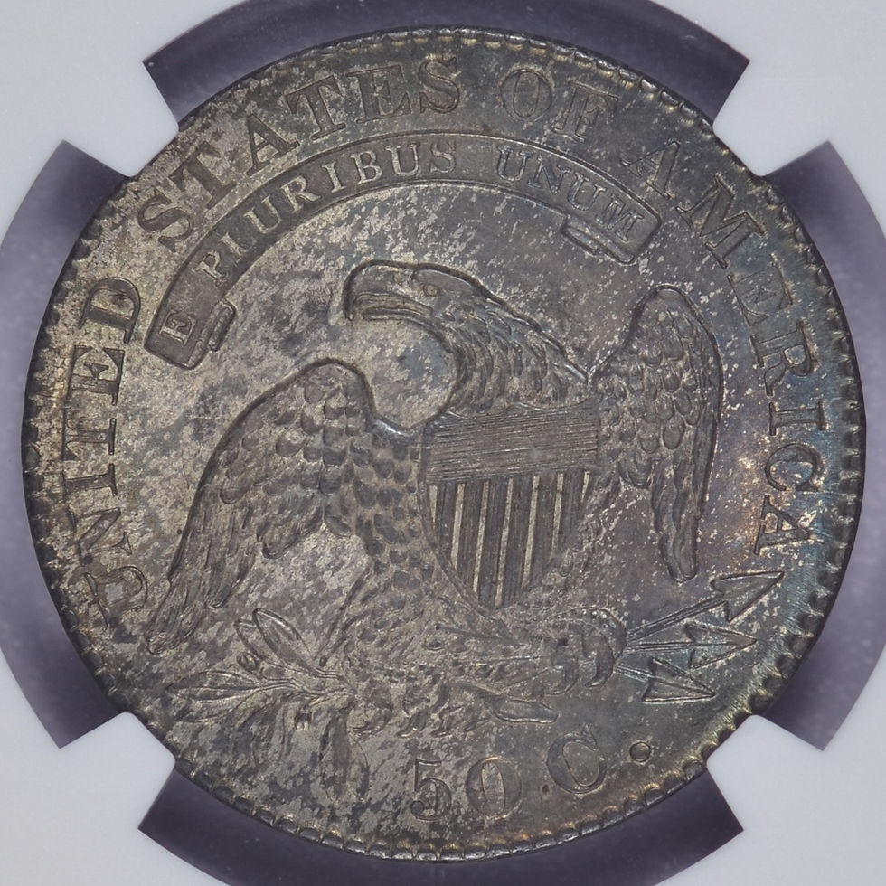 Thumbnail: 1830 CAPPED BUST HALF DOLLAR NGC MS63 TONED NICE LUSTER