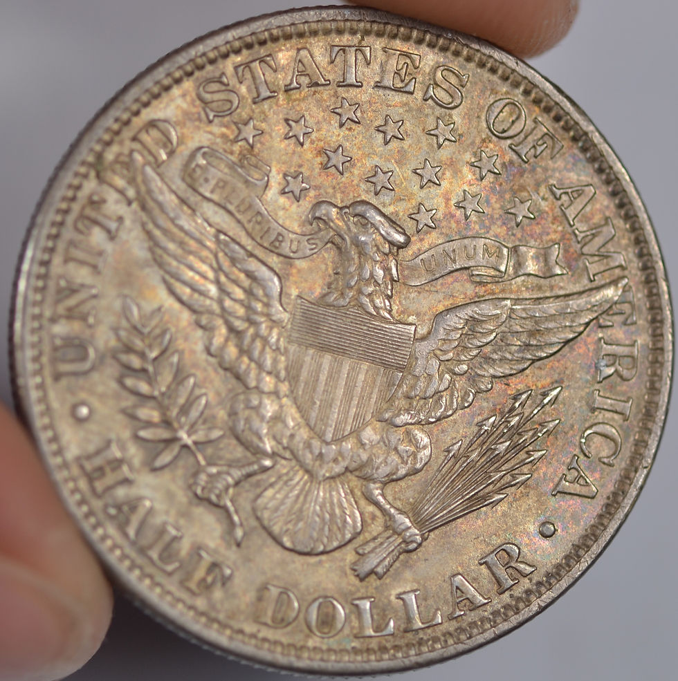 Thumbnail: 1898 BARBER HALF DOLLAR UNCIRCULATED DETAILS NICE COLOR & LUSTER