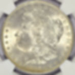 Thumbnail: 1885-O MORGAN SILVER DOLLAR NGC MS63 REVERSE RAINBOW TONED NICE