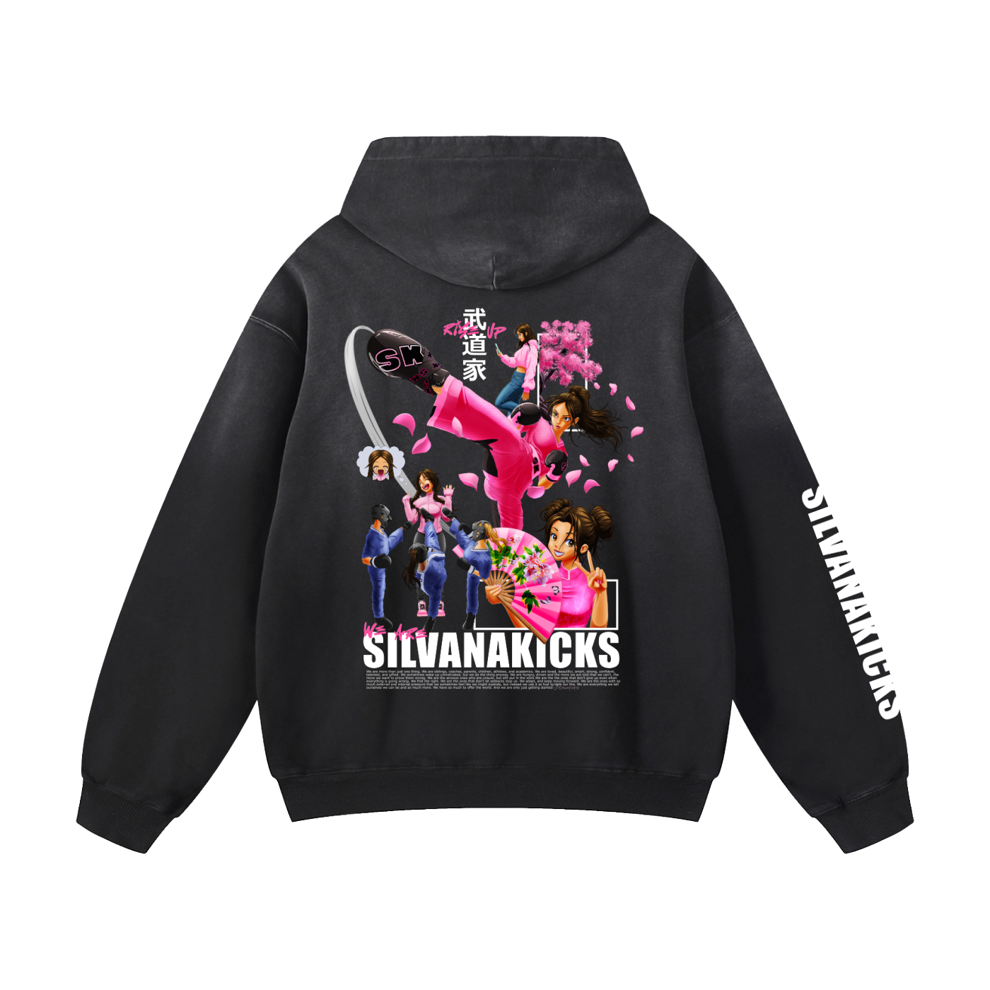 Heavyweight Sunfade Oversized Hoodie (Black)
