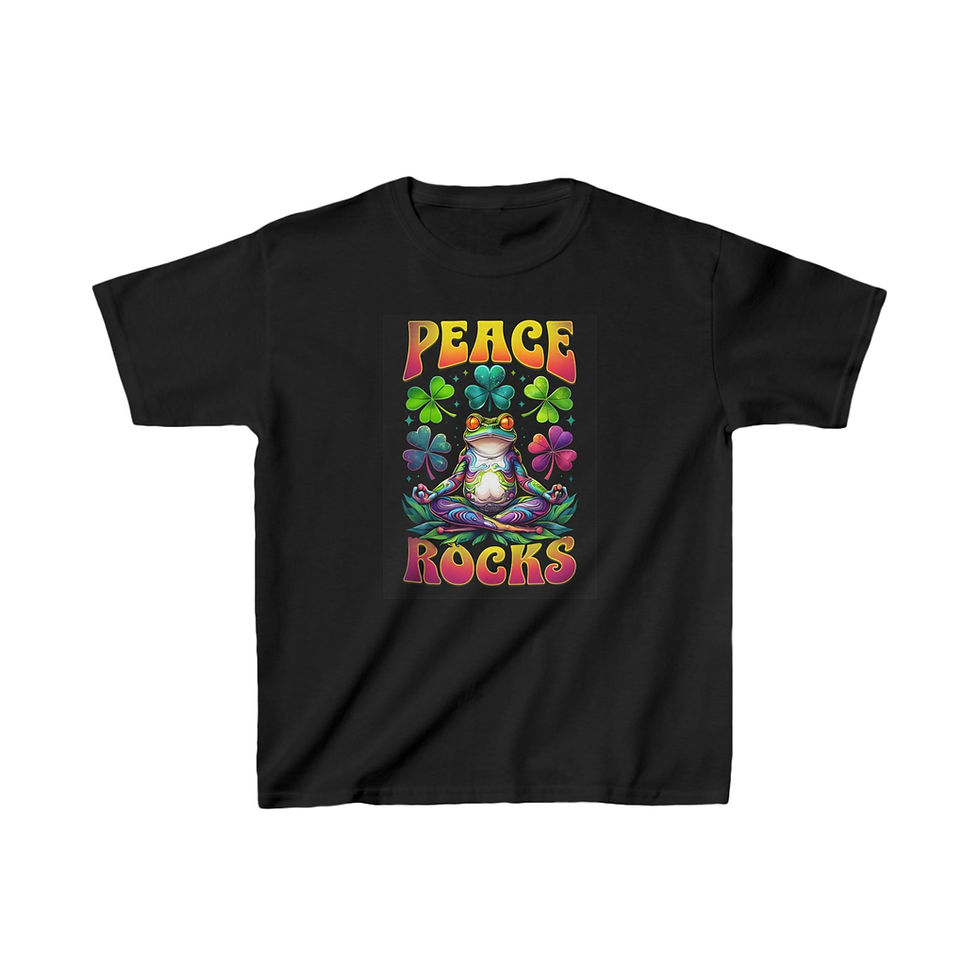 Thumbnail: Kids Heavy Cotton™ Tee - Peace Rocks