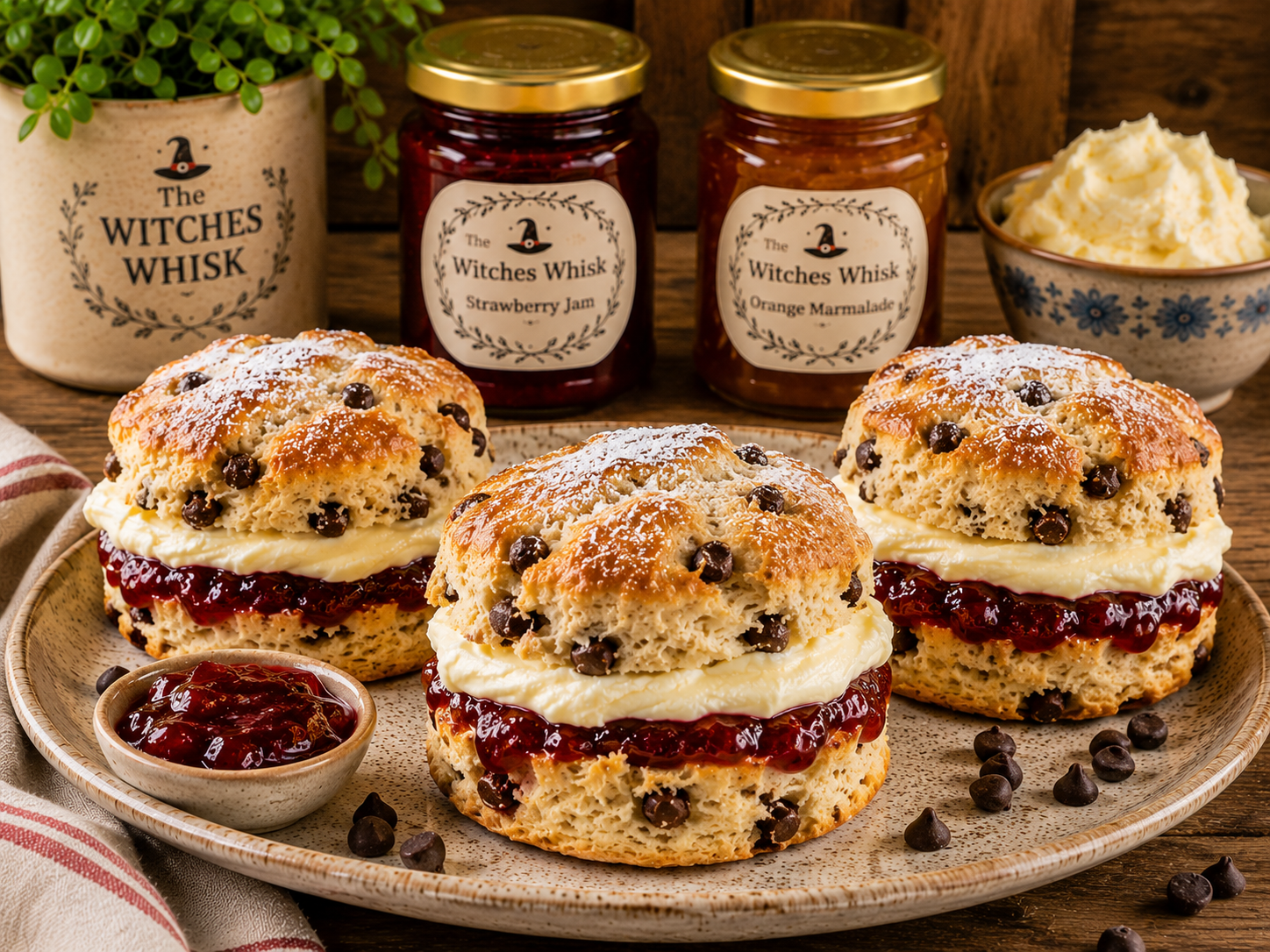 Large Chocolate Chip Scones